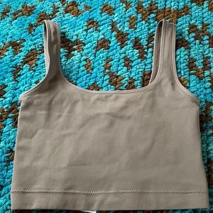 Gray cami crop top